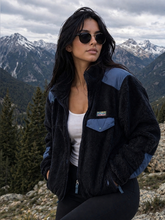 L.L. Bean Jackets & Blazers - L.L.Bean Sherpa Fleece Jacket Trail Outdoor Gorpcore Full Zip Size L